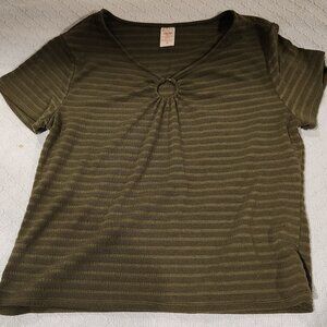 Woman's Green Stripped Shirt